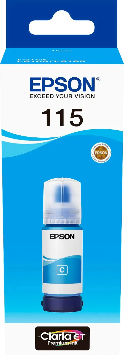 Epson 115 Ink Bottles Cyan 70ml EcoTank L8160 6200 pages 230