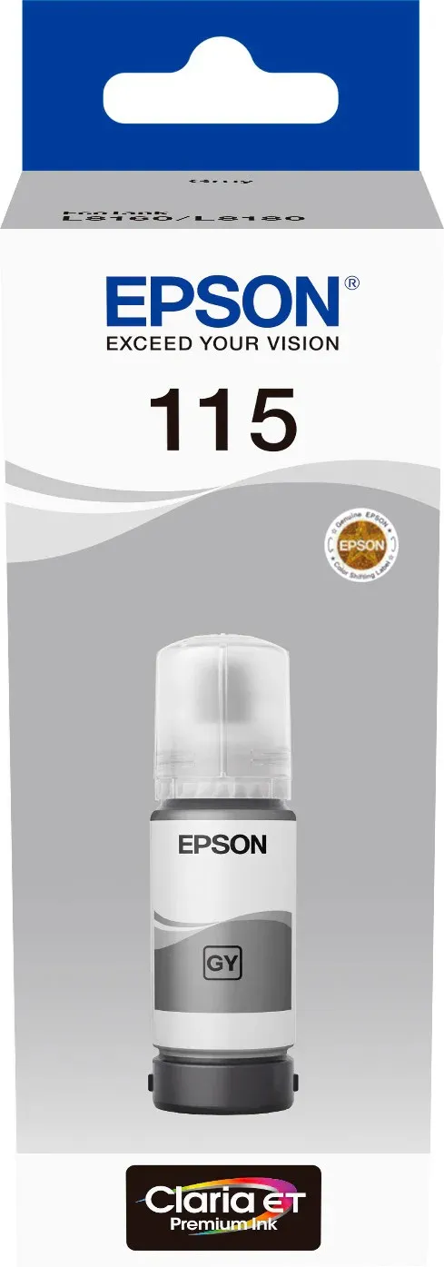 Epson 115 Ink Bottles Grey 70ml EcoTank L8160 6200 pages 230