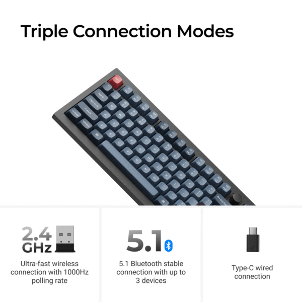 Keychron V3 Max QMK/VIA 80% Wireless Custom Mechanical Keybo