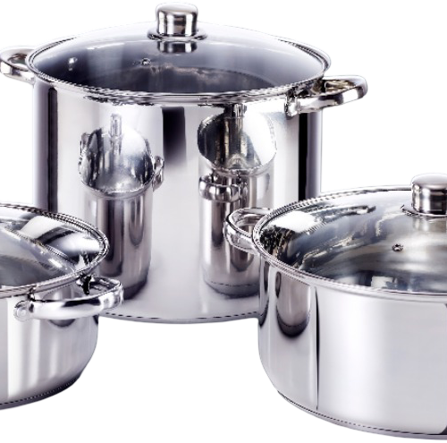 Salton 6 Piece Stainless Steel Family Potset