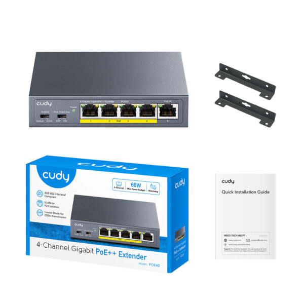poe40-2-0-2.jpg Cudy 4 Port Gigabit PoE 1x PoE Input 60W Switch