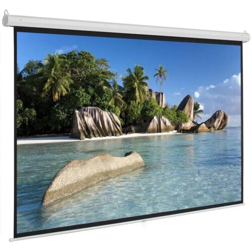 ps96.jpg PROJECTOR SCREEN WITH REMOTE 96-inch