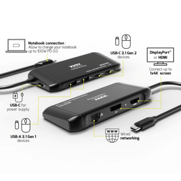 901913V2_PORT_Mobile_docking_station_1_X_4K_USB-C_wr_06.png PORT Mobile docking station 1 X 4K USB-C 7 devices 100W