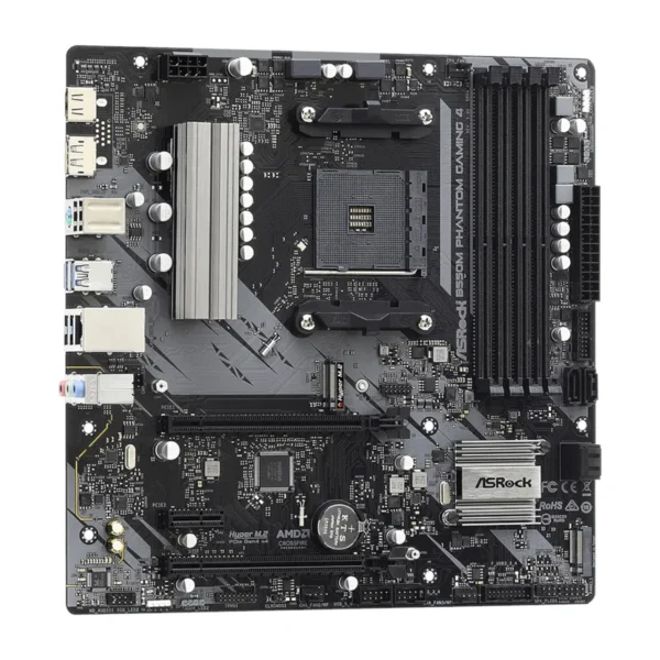 ASRock B550 Phantom Gaming 4 AM4 M-ATX Motherboard ASRock B550 Phantom Gaming 4 AM4 M-ATX Motherboard - B550M PHANTOM GAMING 4