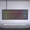 CORSAIR K55 CORE TKL RGB Wired Gaming Membrane Keyboard with