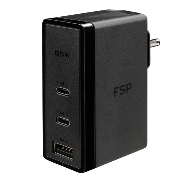 FSP065-A1MP3_FSP-65W-PD-2-Prong-USB-Type-C-Power-Adapter-Black_wr_01a.jpg FSP 65W PD 2-Prong USB Type-C Power Adapter