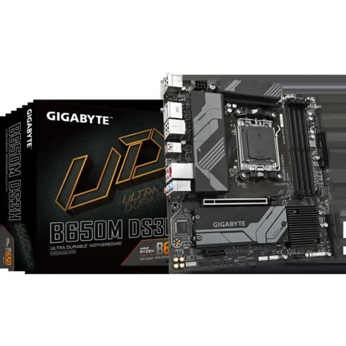 GA-B650M-DS3H-2.webp GIGABYTE Motherboard AMD B650 Chipset for AMD AM5; 4x Dual DDR5; 2x M2; 1x HDMI 2x DP.