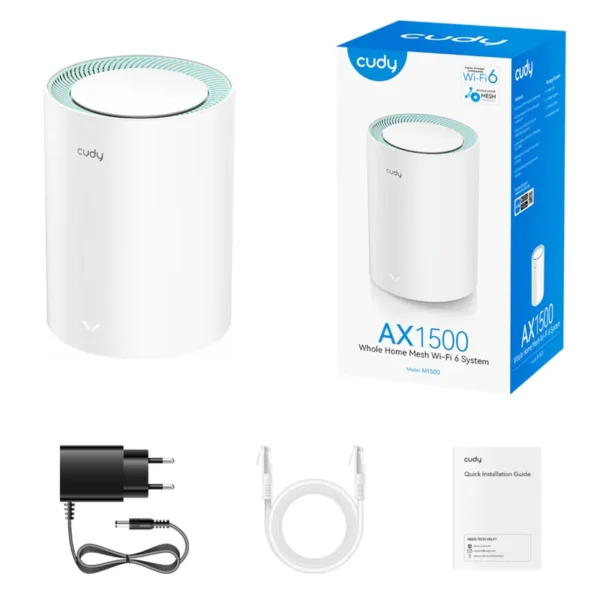 Cudy AX1500 Gigabit Mesh Wi-Fi 6 System Cudy AX1500 Gigabit Mesh Wi-Fi 6 System - M1500 1PACK