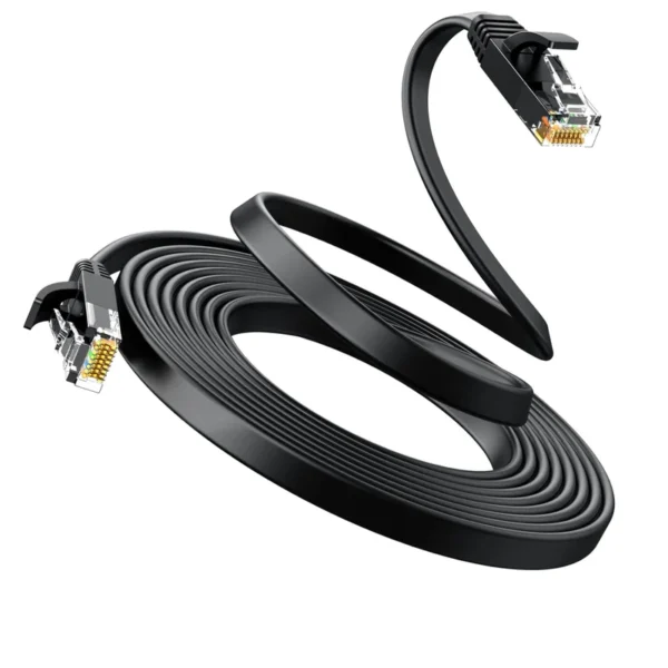 UGREEN NW102 Cat6 U/UTP Flat Ethernet Cable 0.5m - Black
