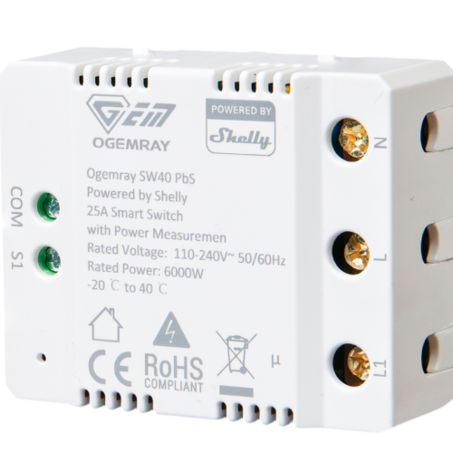OGEMRAY20SMART20RELAY2025A-1.png Smart Relay Powered by Shelly, Designed for Precise Control of Large Appliances up to 25A / 6000W