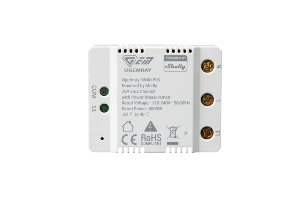 OGEMRAY20SMART20RELAY2025A-2.png Smart Relay Powered by Shelly, Designed for Precise Control of Large Appliances up to 25A / 6000W
