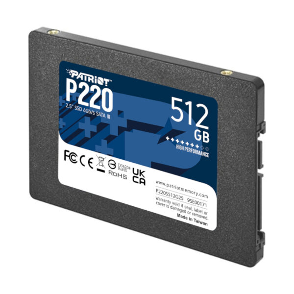 P220S512G25_wr_02.jpg Patriot P220 512GB 2.5-inch SSD