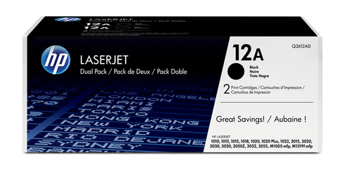 Q2612AF_default.jpg HP 12A 2-Pack Black Original LaserJet Toner