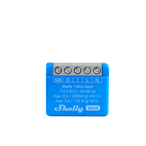 SHELLY20120MINI20GEN4-1.png Shelly 1 Mini Gen4 Compact Smart Switch For Controlling Ligh