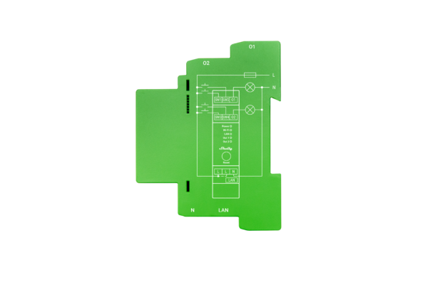 Shelly Pro Dimmer 2PM Professional Two-Channel DIN-Rail Mountable Dimmer With Power Monitoring