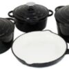 big_TH184-BLK-1.jpg Totally 7 Piece Black Cast iron Cookware Set