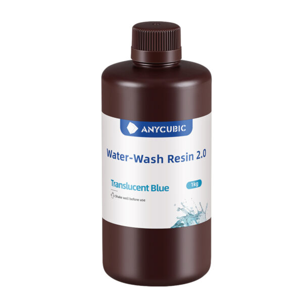 SSX2TB-10_Anycubic-Water-Wash-Resin-2.0-Trasnslucent-Blue_wr_02a.jpg Anycubic Water Wash Resin 2.0 | Translucent Blue